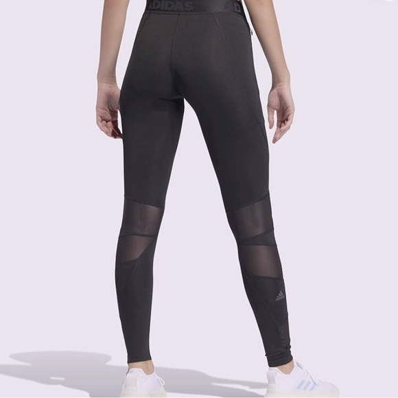 NWOT Adidas Alphaskin Utility Leggings with Zip Pockets and Mesh Detail Large - Picture 5 of 11